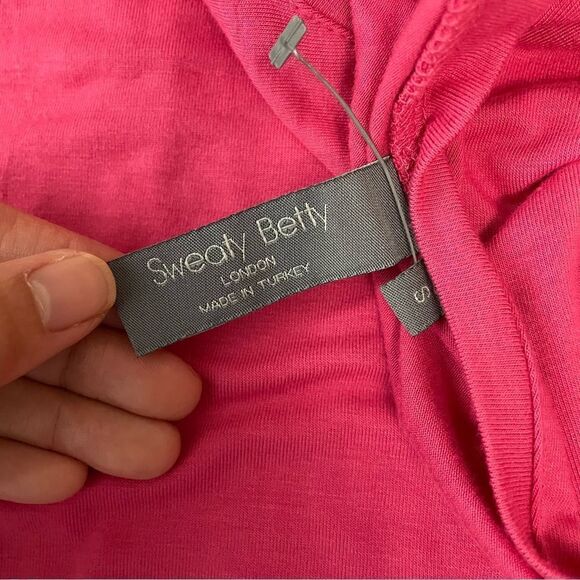 SWEATY BETTY TAKE IT EASY DROP WAIST DRESS, size small NEW in tayberry pink - Picture 9 of 10